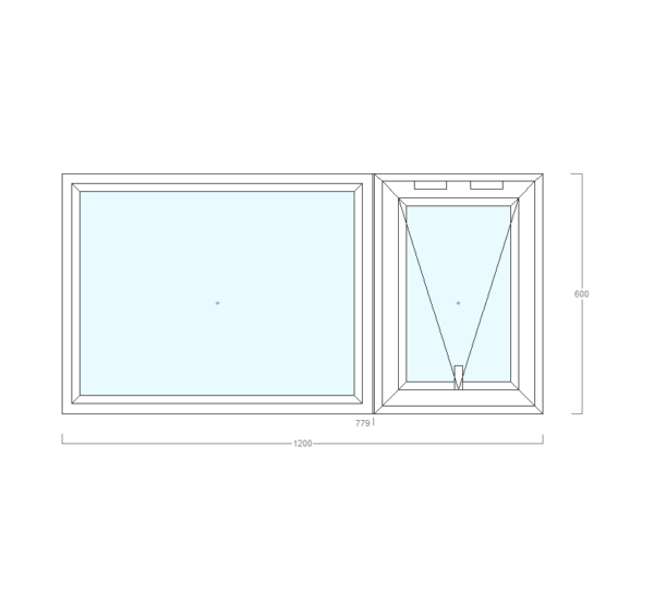 Proyectante + Paño fijo (1,20 x 0,60)